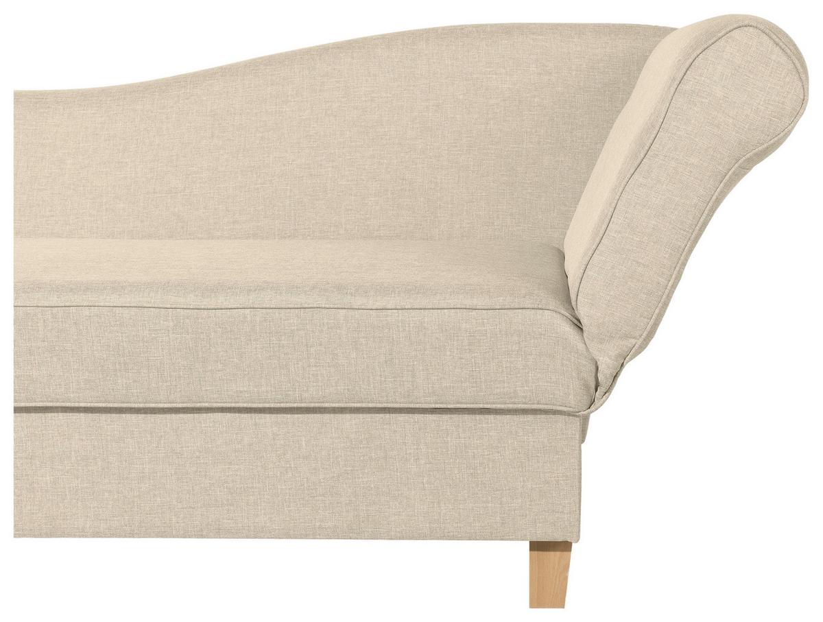 Récamiere Selma in Beige B: 190 cm - Beige/Buchefarben, Design, Textil (190/82/88cm) - Max Winzer