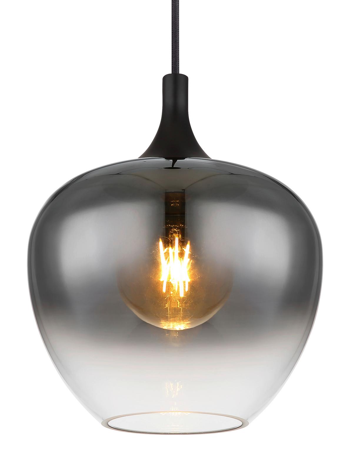 Hängeleuchte 15548h Maxy - Schwarz, Design, Glas/Metall (24/120cm) - Globo
