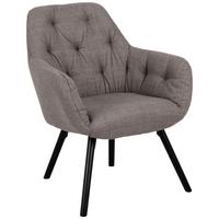 Sessel Felda - Hellgrau/Schwarz, Design, Textil (70,5/87/67,5cm) - Livetastic