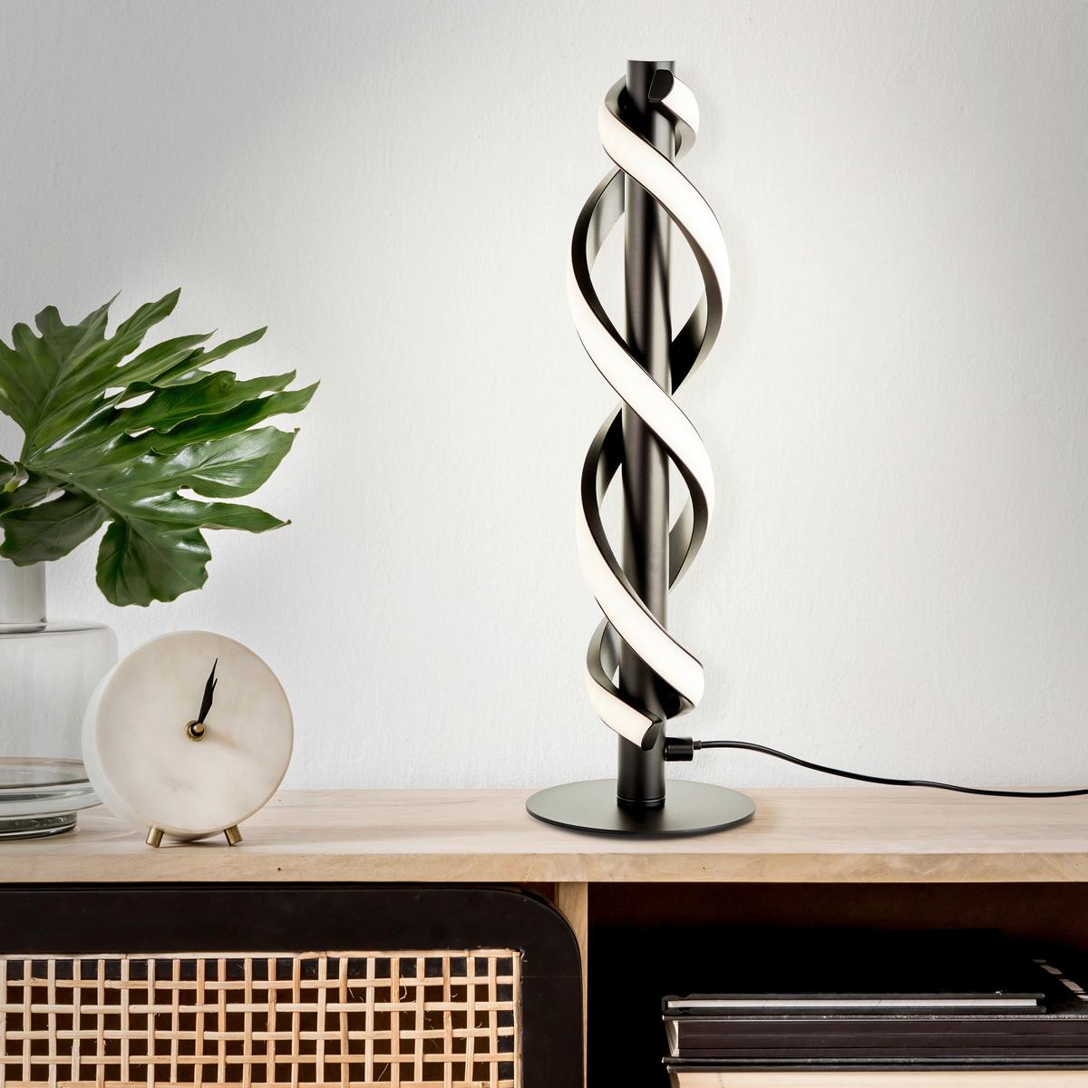 Tischleuchte G94538/06 Amalie - Schwarz, Design, Kunststoff/Metall (12/38,90cm) - Brilliant