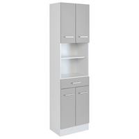 Hochschrank Riga Hellgrau/weiß B: 50 Cm - Hellgrau/Weiß, MODERN, Holzwerkstoff (50/190/35cm) - Held
