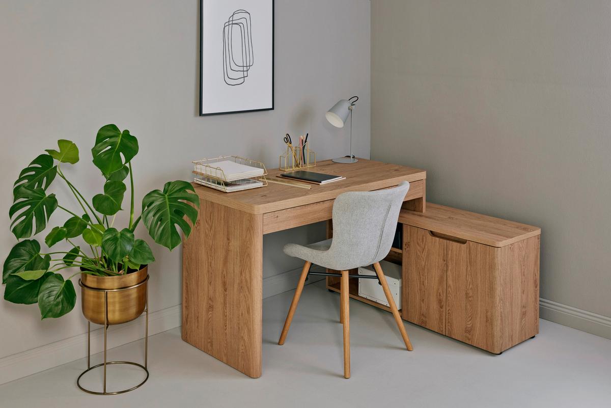 Eckschreibtisch Libre C 155 E* - Eichefarben, MODERN, Holzwerkstoff (140/118/76cm) - Livetastic