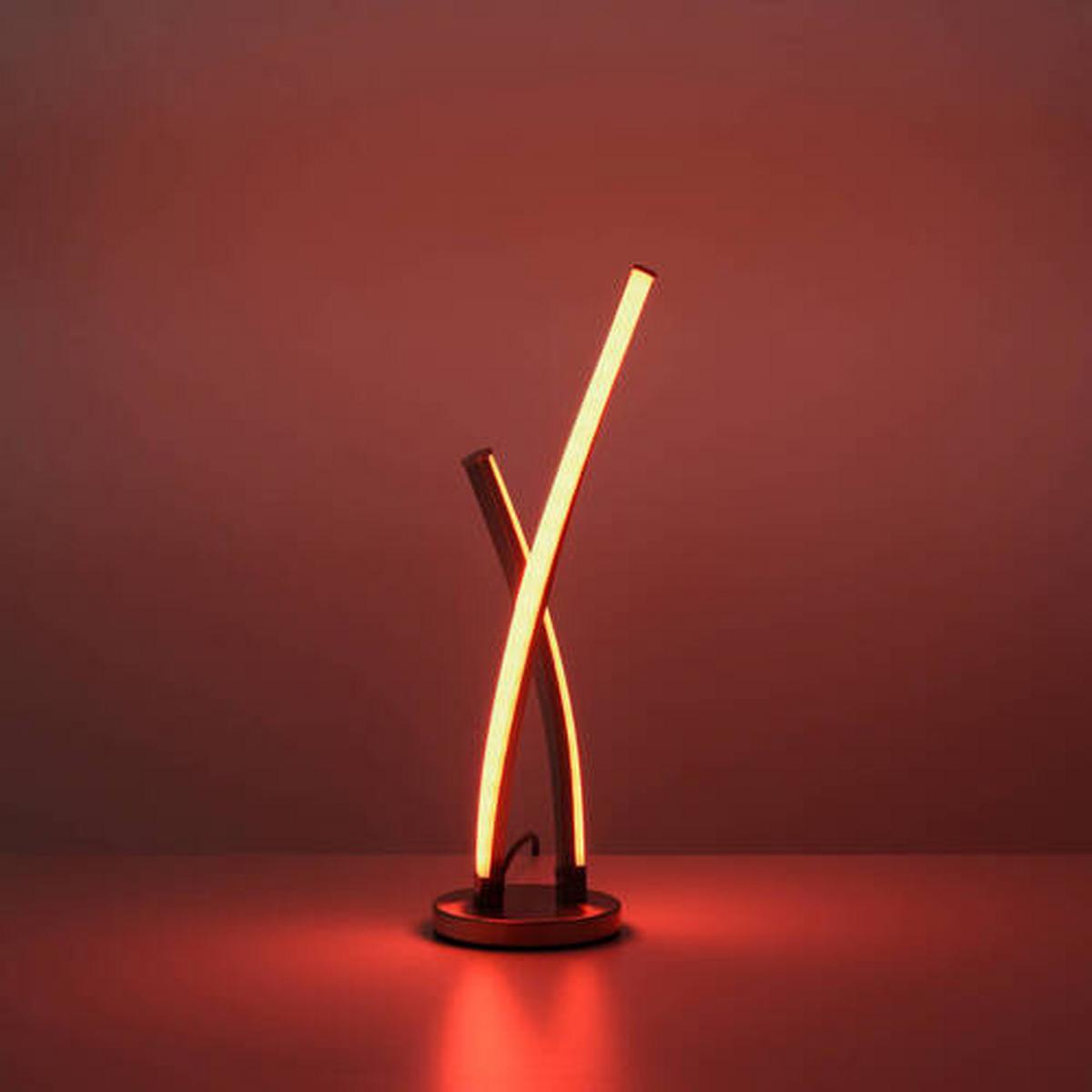 LED-Tischlampe Lolasmart-Swing dimmbar Silber Farbwechsler - Design, Kunststoff/Metall (13/48,5cm)