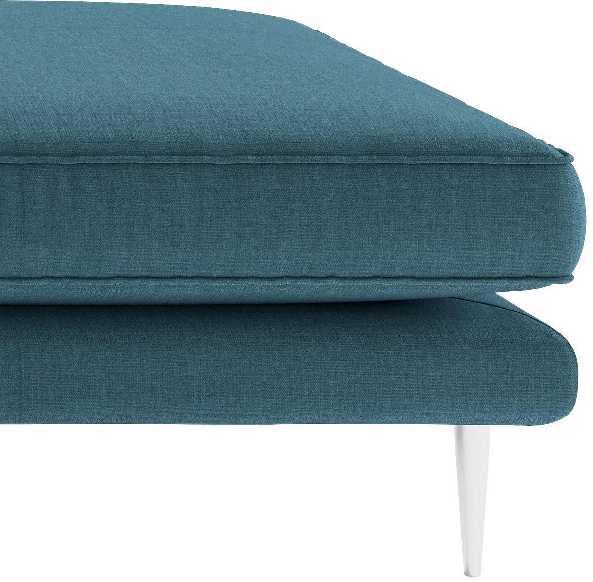 Sitzgarnitur Austin - Edelstahlfarben/Petrol, Design, Textil - Livetastic