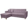 ECKSOFA Bergen - Flieder/Naturfarben, Design, Textil (231/160cm) - Luca Bessoni