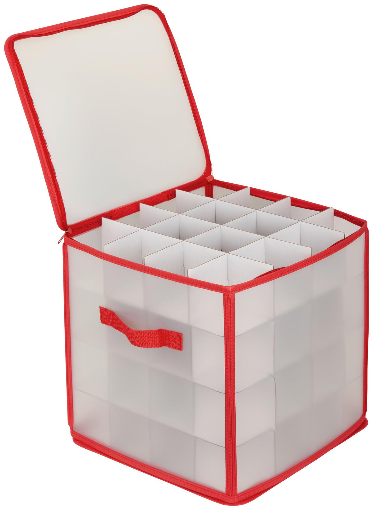 Tárolódoboz Jana -Paz- - piros/áttetsző, Konventionell, műanyag/textil (30ml) - Luca Bessoni