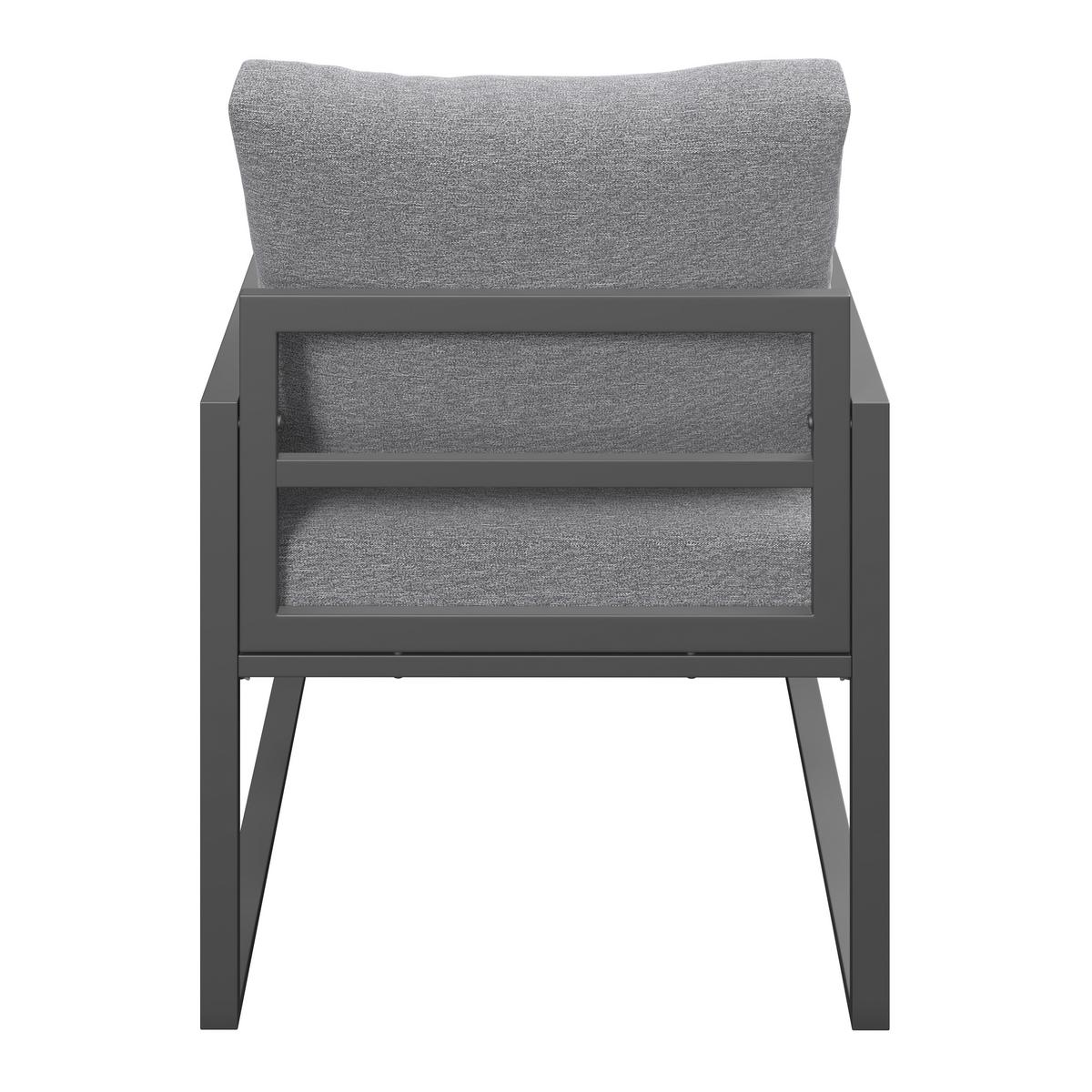 Gartensessel Leon - Dunkelgrau/Anthrazit, MODERN, Textil/Metall (66/69/65cm) - Beldano