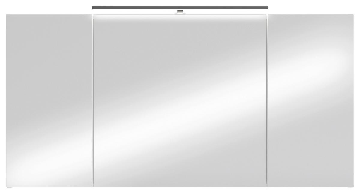 Spiegelschrank Spree Weiß B: 120 cm - Weiß, MODERN, Glas/Holzwerkstoff (120/60/20cm) - MID.YOU