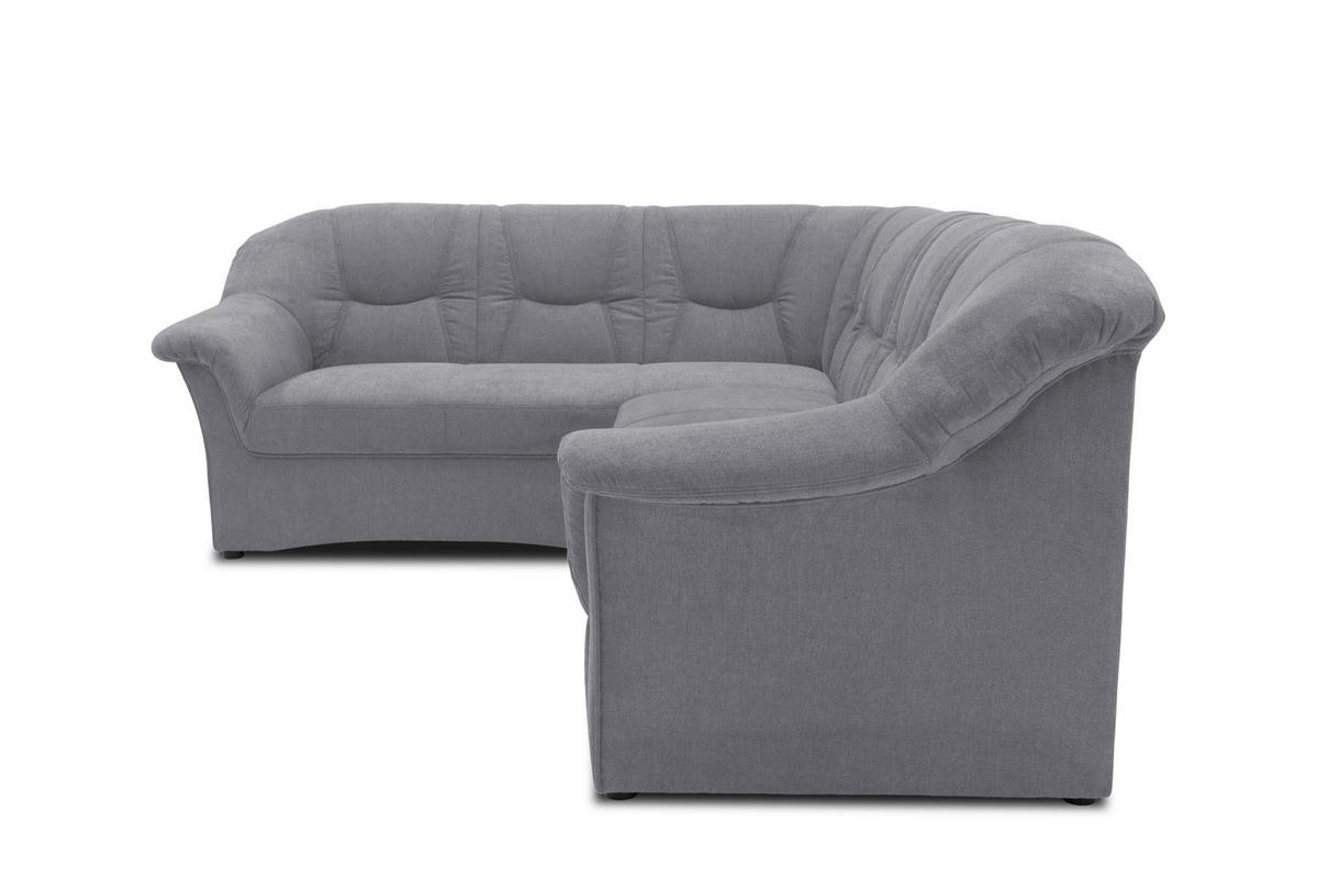 Ecksofa Sarafina Dunkelgrau S: 190x240 Cm - Dunkelgrau/Schwarz, KONVENTIONELL, Textil (190/240cm) - MID.YOU