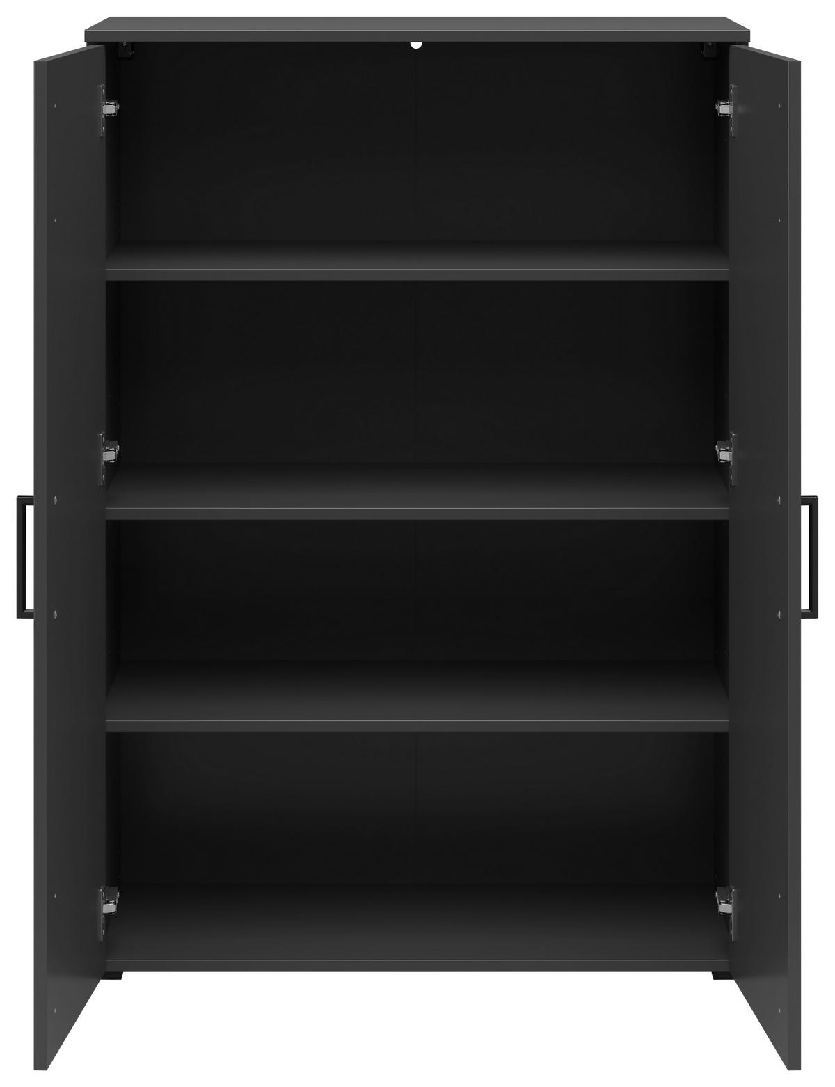 Komód Multistauraum - grafitszürke, Modern, faalapú anyag (80/115/40cm) - Carryhome