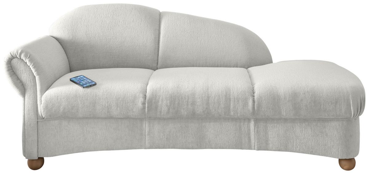 Ottomane Torello Weiß B: 86cm - Wildeiche/Weiß, KONVENTIONELL, Textil (86/84/190cm) - Livetastic