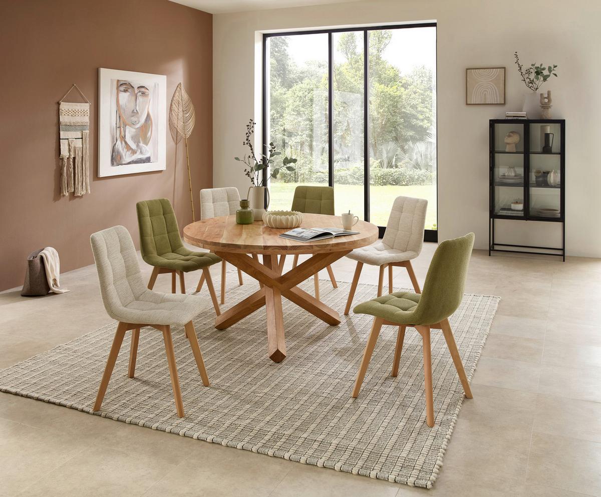 Esstisch Ace Akaziefarben, L: 130 cm - Akaziefarben, MODERN, Holz (130/130/76cm) - Livetastic