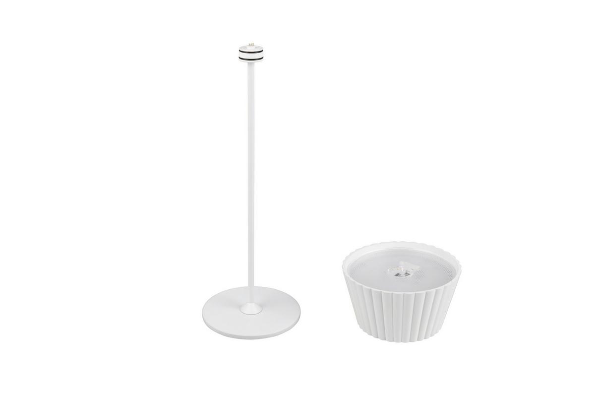 Akku-Tischleuchte R57706131 Suarez - Weiß, KONVENTIONELL, Metall (13,5/39,1cm)