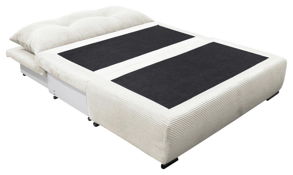 2-sitzer-sofa Yellow Mit Schlaffunktion Weiß Cord - Schwarz/Weiß, Design, Textil (154/93/85cm) - MID.YOU