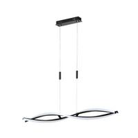 LED-Pendelleuchte 60978 Torcido - Schwarz, Design, Metall (100,5/11,5/90-150cm) - Fischer & Honsel