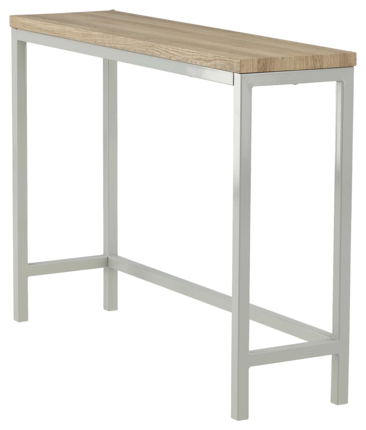 Beistelltisch Rise Naturfarben/grau B: 110 Cm - Naturfarben/Grau, Design, Holzwerkstoff/Metall (110/30/80cm) - Livetastic