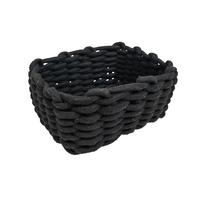KOŠ LARRY - černá, Konvenční, textil/plast (19/12/14cm) - Mömax
