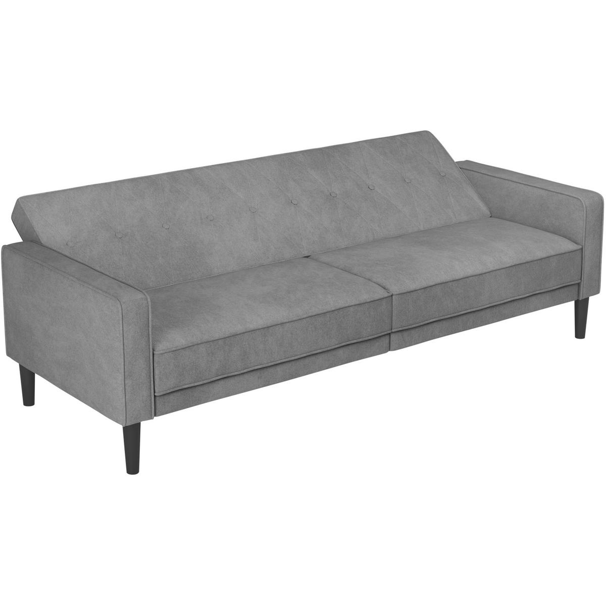 Schlafsofa Aarhus Anthrazit, mit Schlaffunktion - Anthrazit/Braun, Basics, Textil (213/81/86cm) - Livetastic