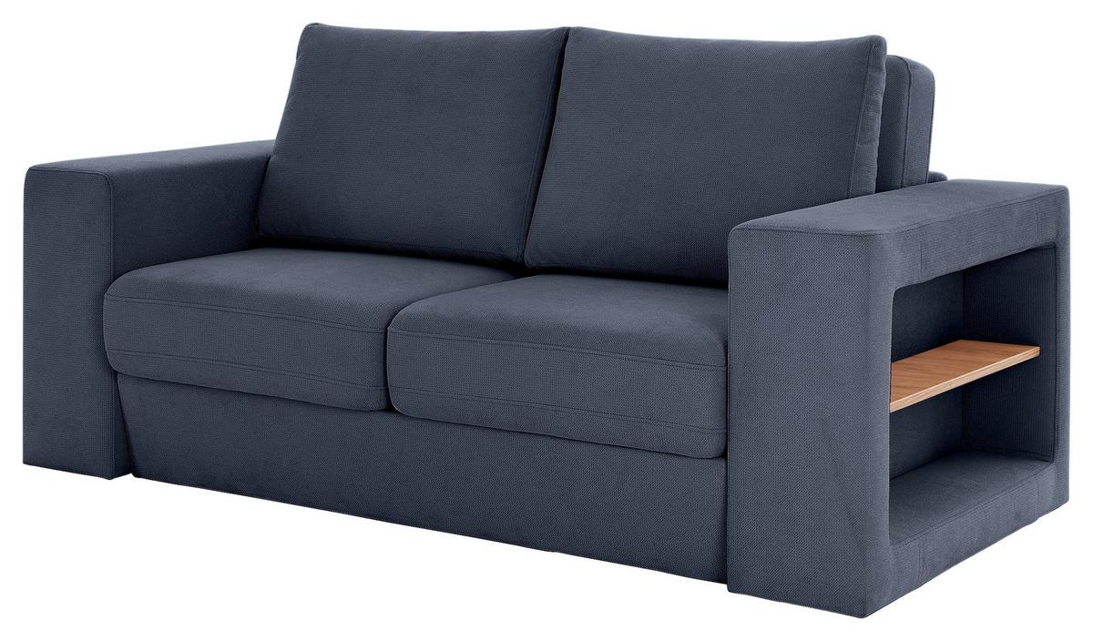 3-sitzer-sofa Looks V-2 - Eichefarben/Dunkelblau, Design, Textil (212/96/107cm) - LOOKS by W.Joop