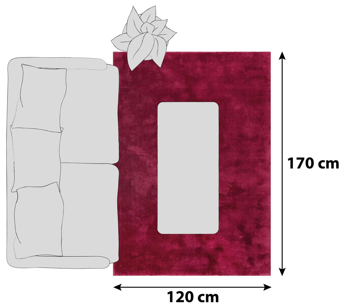 Hochflorteppich Relaxx Rot 120x170 Cm - Rot, Basics, Textil (120/170cm) - Esprit