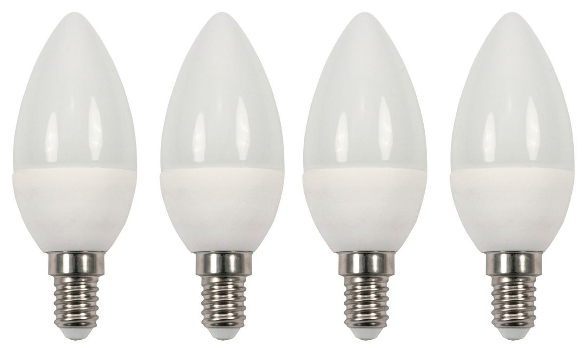 LED žárovka Multi / E14 /5,5W / 4 ks - bílá, plast - Modern Living