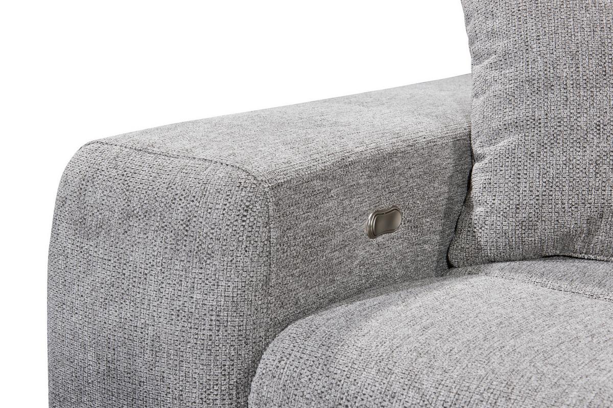 Ecksofa Sydney Taupe S: 268/172 cm - Taupe/Schwarz, KONVENTIONELL, Textil (268/172cm) - MID.YOU