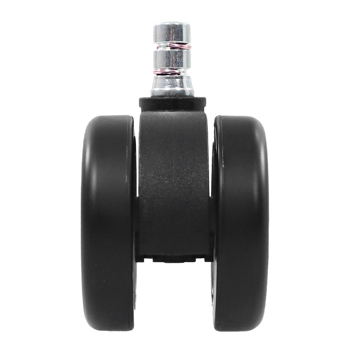 Bürostuhlrollen Rolo Color Schwarz/weiß Ø 6 Cm 5er-Set - Schwarz/Weiß, Basics, Kunststoff/Metall (5/8,7/6cm) - MID.YOU