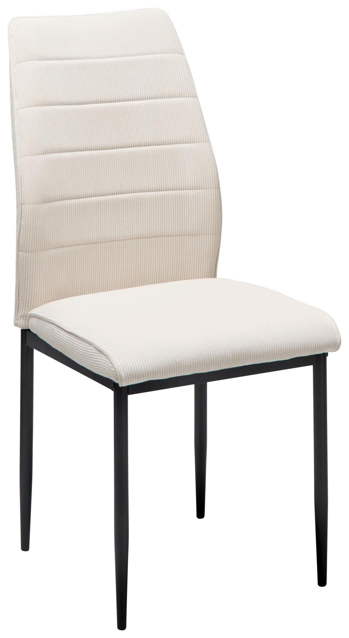 Stuhl Ratford - Beige/Schwarz, LIFESTYLE, Textil/Metall (44/96/58cm) - Livetastic