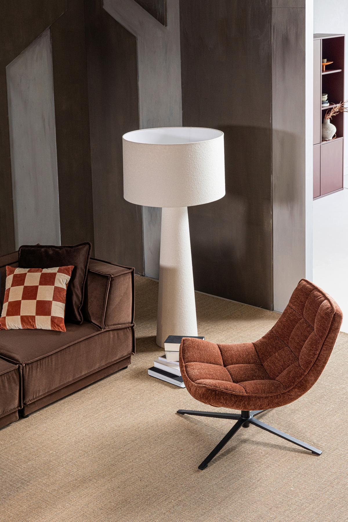 SESSEL Maudi Braun B: 74cm - Schwarz/Braun, MODERN, Textil/Metall (74/84/86cm) - Livetastic