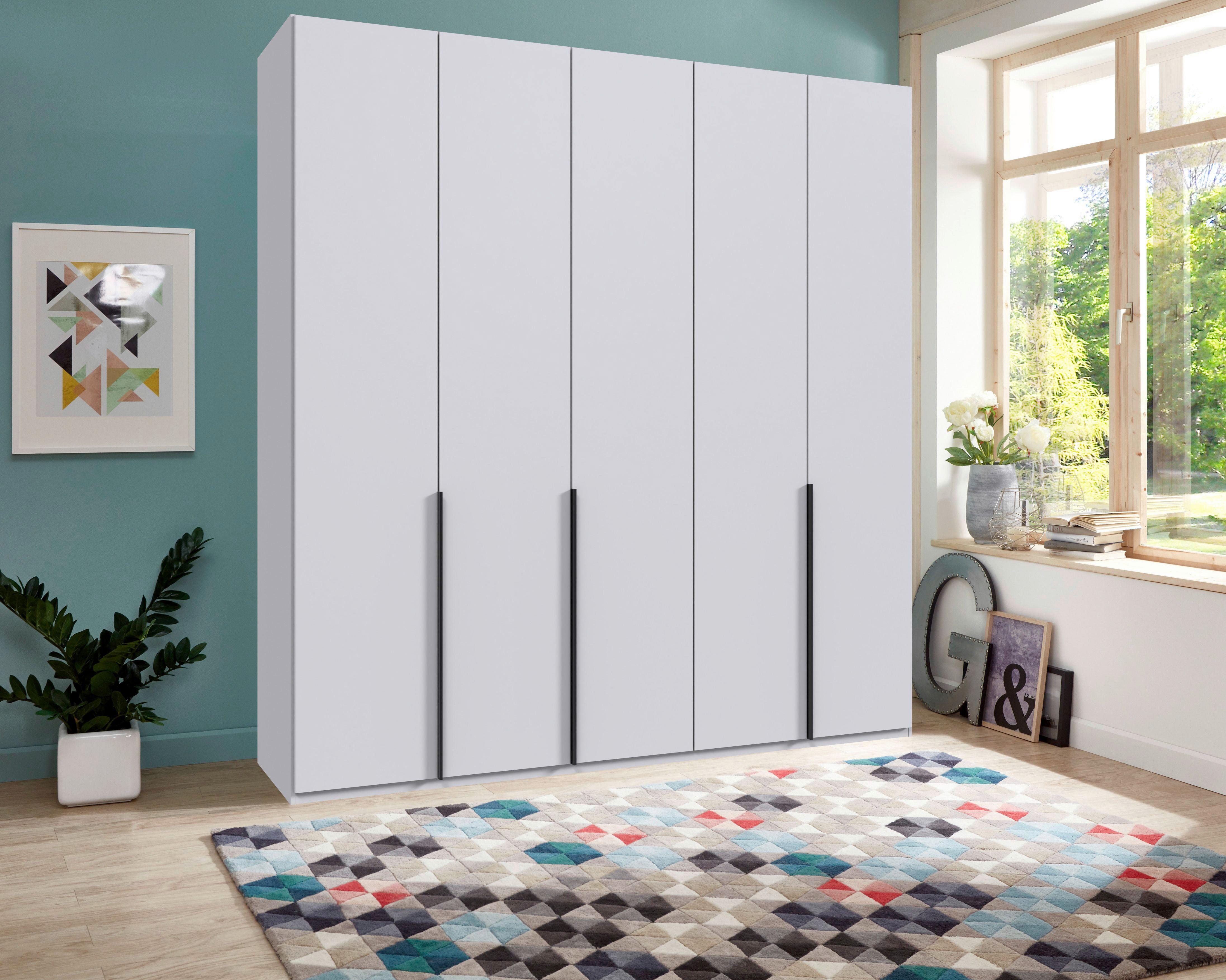 Drehtürenschrank New York Weiß B: 225 cm - Weiß, MODERN, Holzwerkstoff (225/236/58cm) - MID.YOU