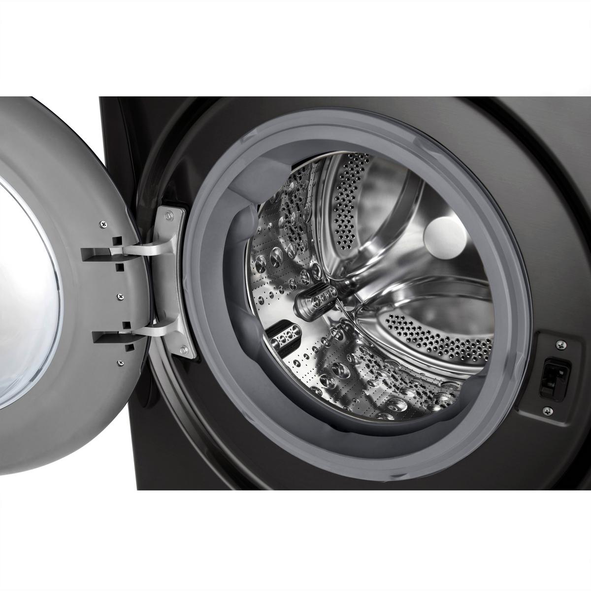 Waschmaschine F2v7slim9b 9 Kg Füllmenge, 1160 U/min - Schwarz, Basics, Metall (60/85/47,5cm) - LG