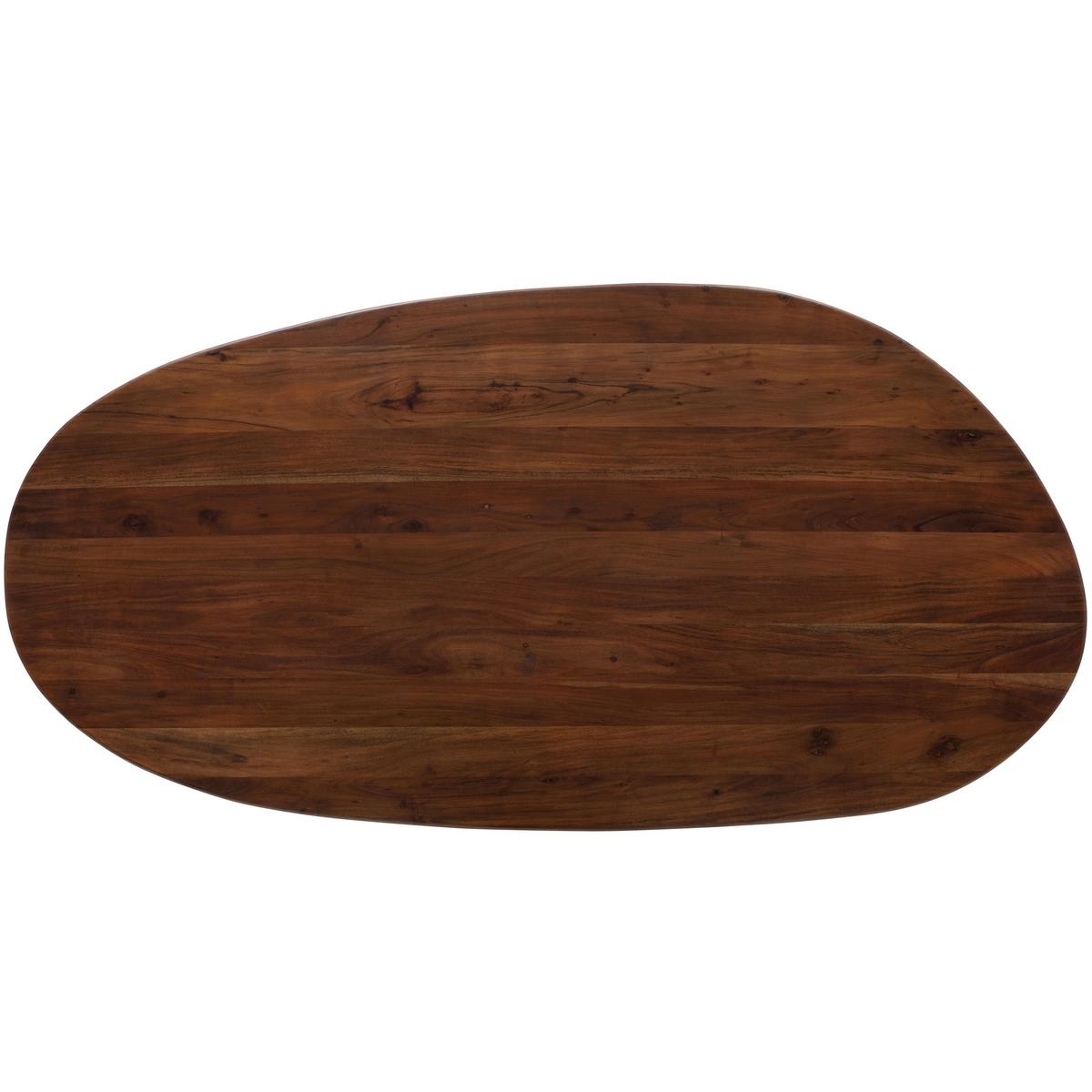 ESSTISCH Roundly Walnussfarben L: 200cm - Walnussfarben, MODERN, Holz (200/100/76cm) - Livetastic
