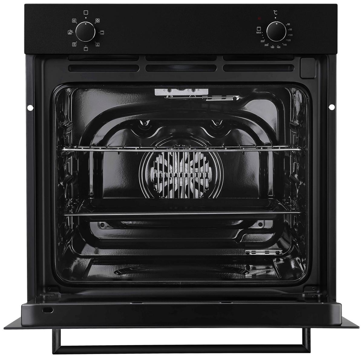 Herdset Schwarz B: 59,5 Cm - Schwarz, Basics, Glas/Metall (59,5/64,5/52,1cm) - Respekta