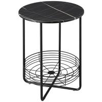 Beistelltisch Neapal Schwarz B: 40 cm - Schwarz, Trend, Holzwerkstoff/Metall (40/50cm)