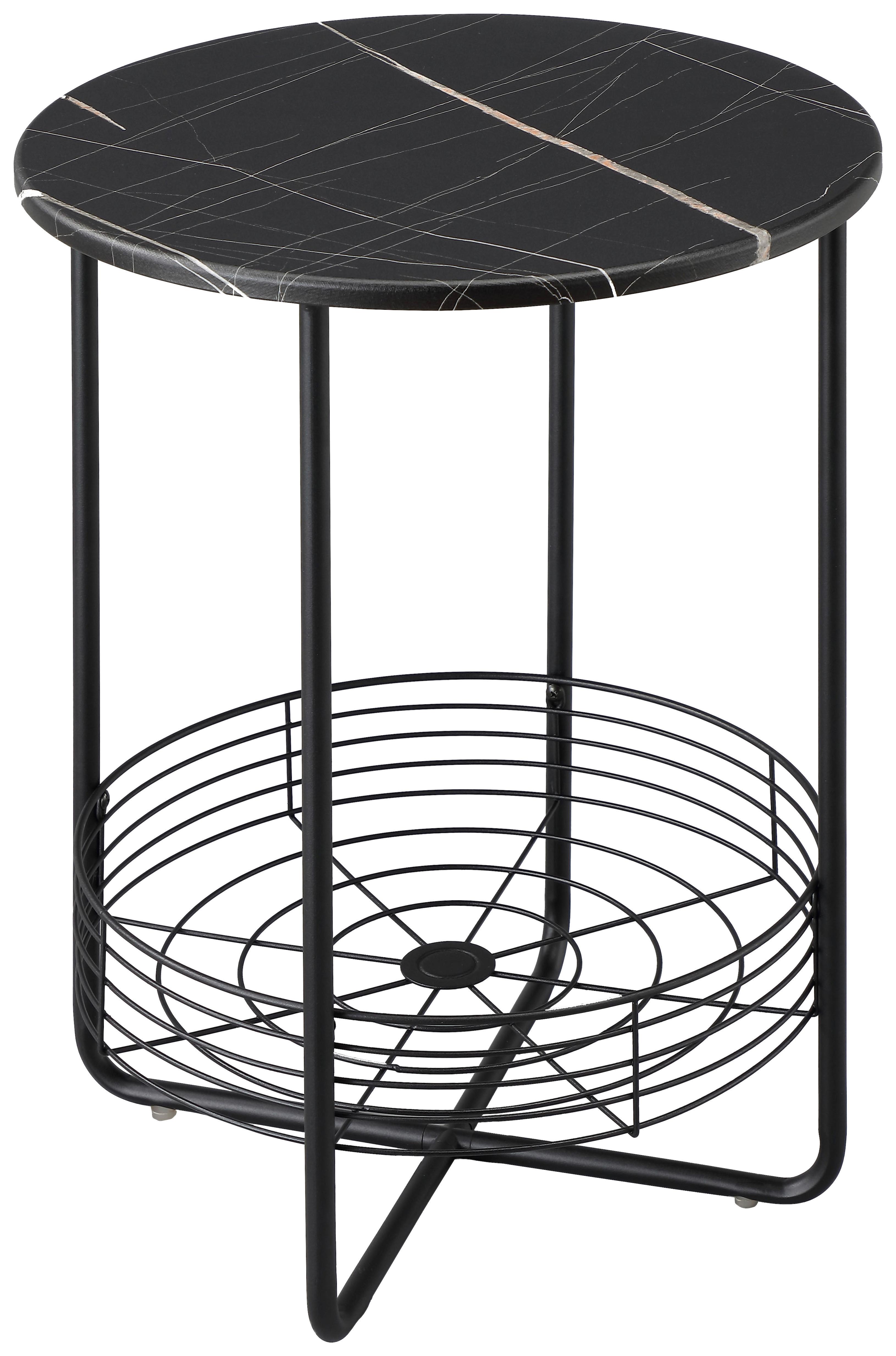 Beistelltisch Neapal Schwarz B: 40 Cm