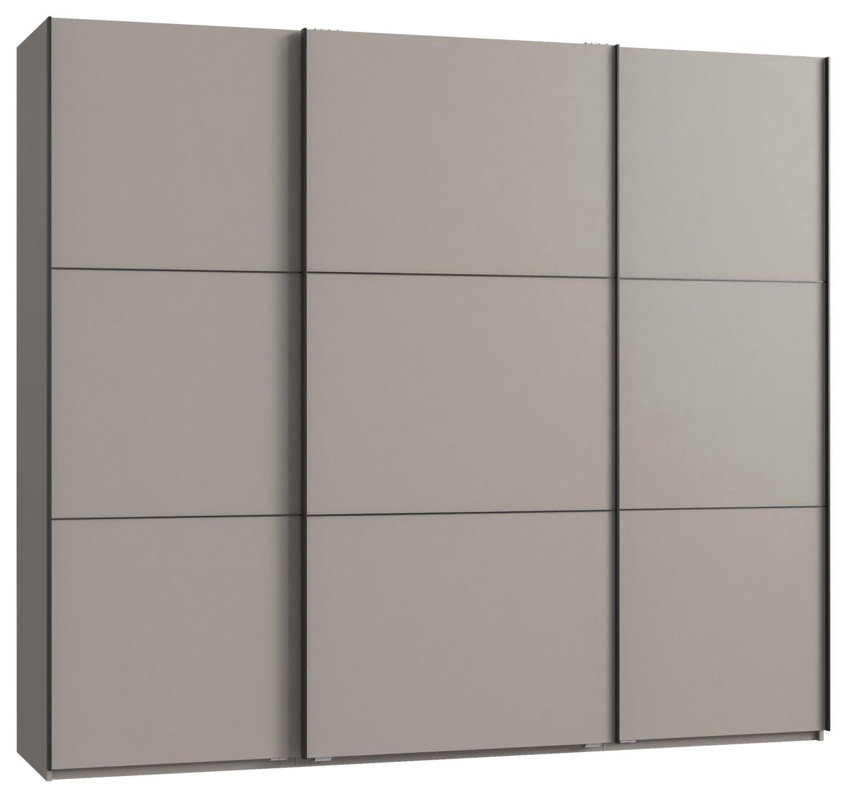 Schwebetürenschrank Indian A Saharagrau Dekor, B: 250cm - Sahara, KONVENTIONELL, Holzwerkstoff (250/216/65cm)