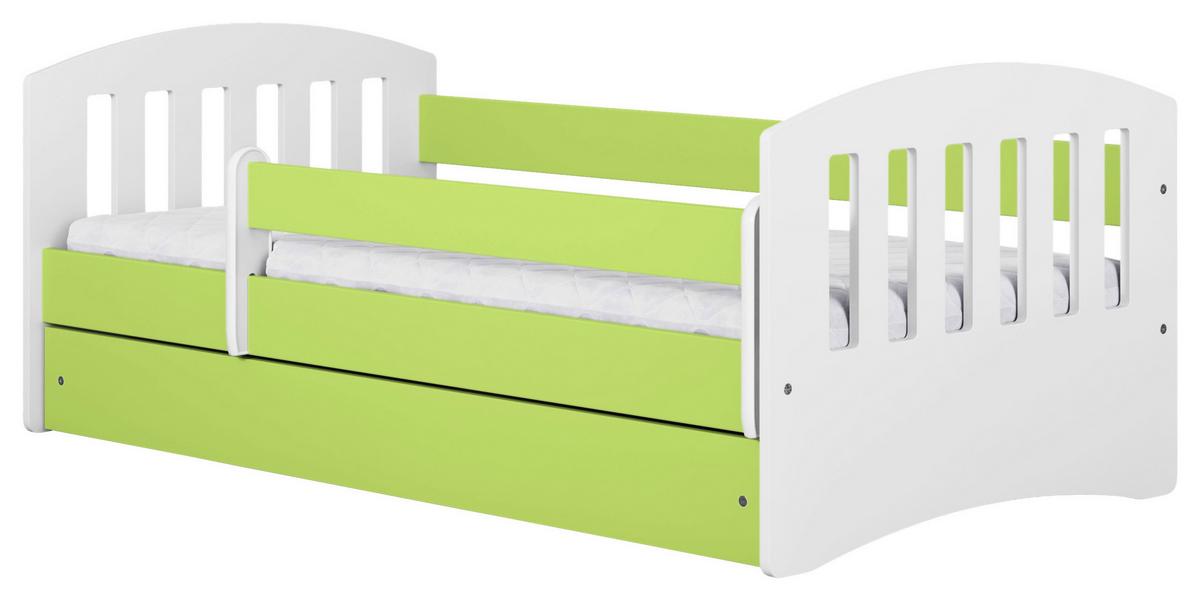 KINDER-/JUNIORBETT Classic Grün/Weiß 80x140cm - Birkefarben/Weiß, MODERN, Holz/Holzwerkstoff (80/140cm) - MID.YOU