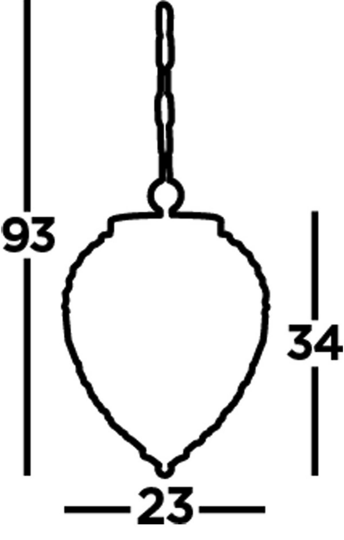 Hängeleuchte 3991ab - Messingfarben, Design, Glas/Metall (23/34-93cm)