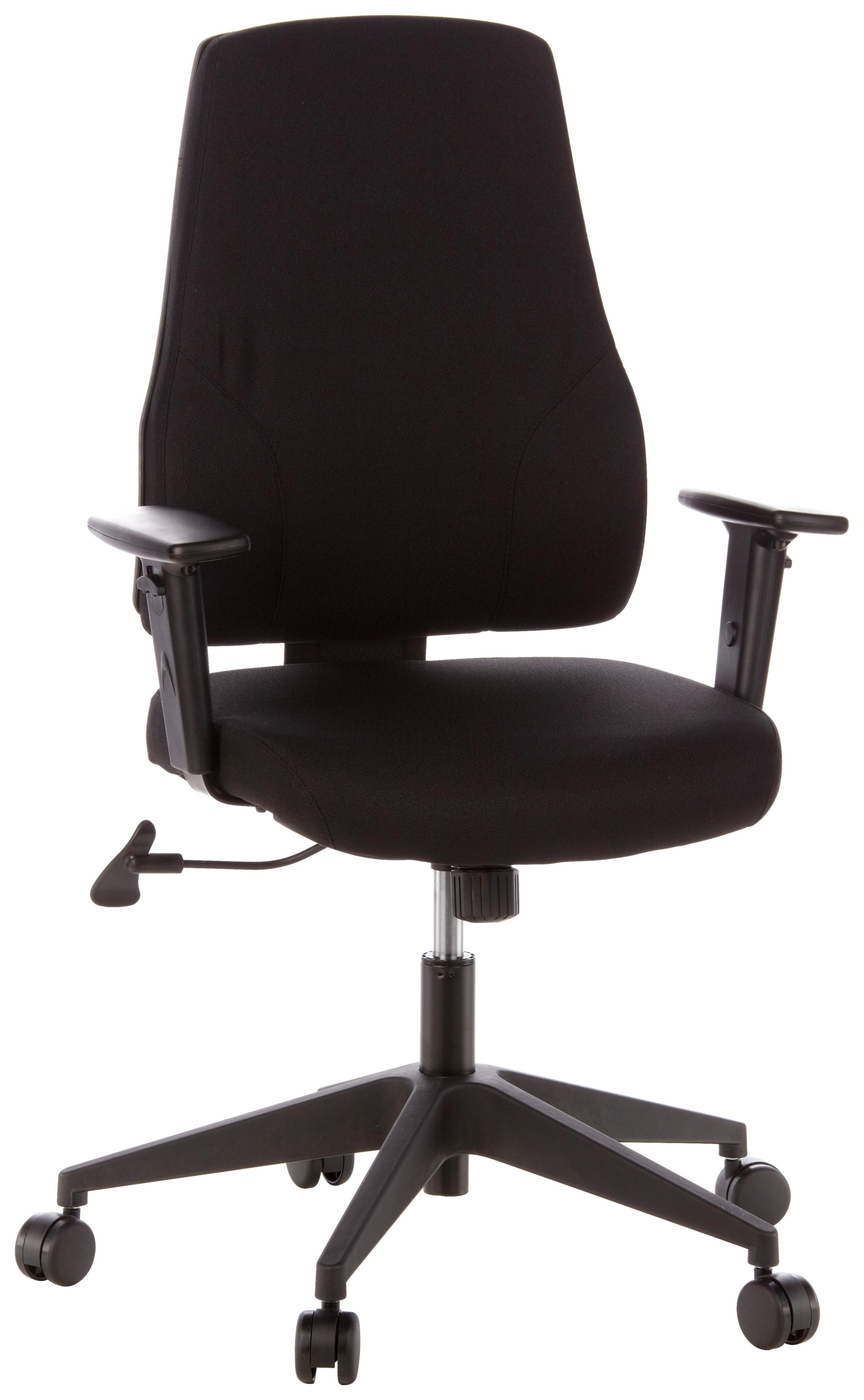Bürostuhl Pro-Tec 100 mit Armstützen Schwarz - Schwarz, MODERN, Kunststoff/Textil (57/126/45cm) - MID.YOU