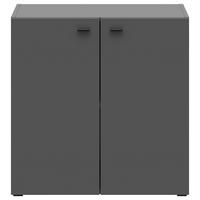 Kommode 64 cm Sixty-Four ,graphitfarben - Schwarz/Graphitfarben, Trend, Holzwerkstoff (64/64/35cm)