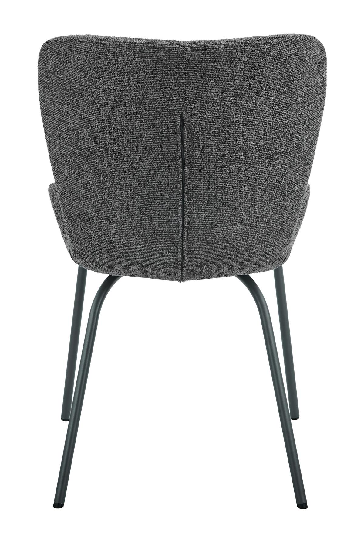 STUHL-SET LAGOS S 2ER-SET - Anthrazit/Grau, MODERN, Textil/Metall (50/83,5/60cm) - P & B