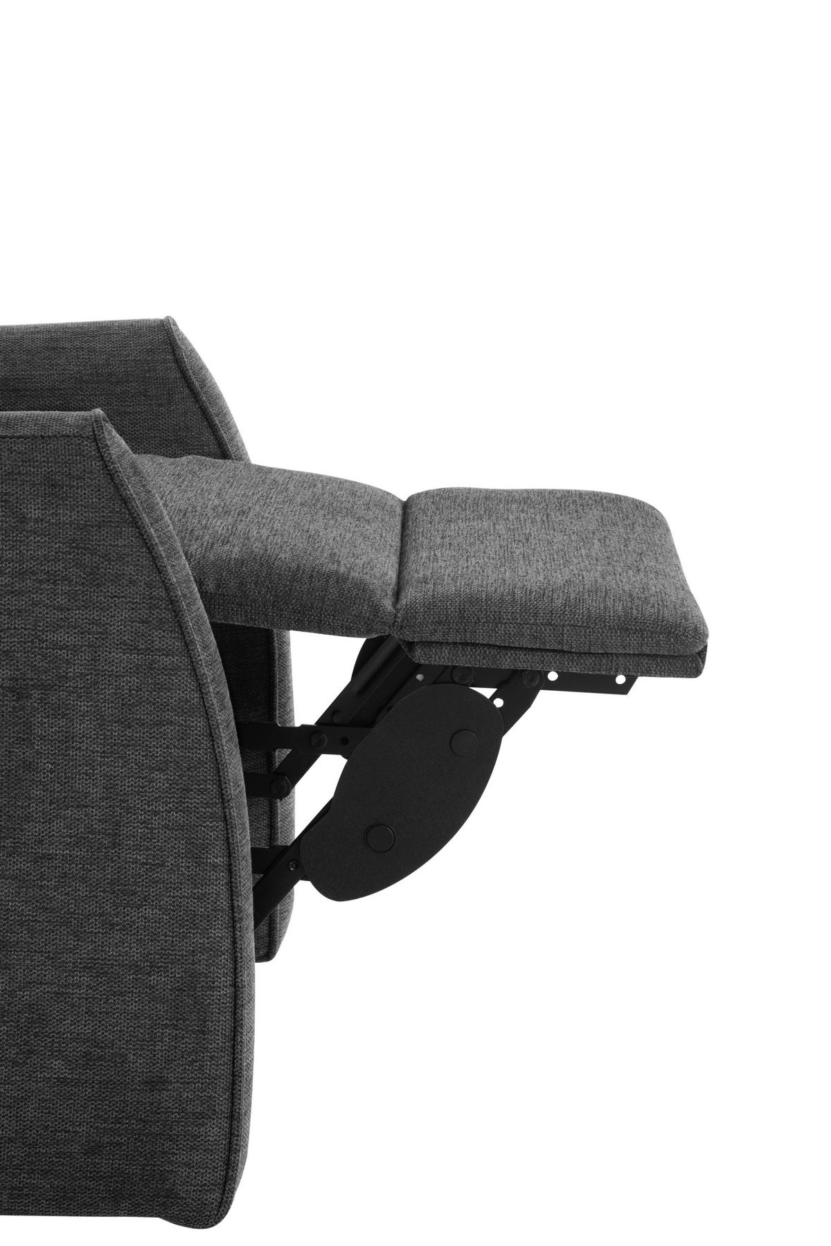 Fernsehsessel Athen Dunkelgrau, B: 67,5 cm - Dunkelgrau, MODERN, Holz/Textil (67.5/107/88.5cm)