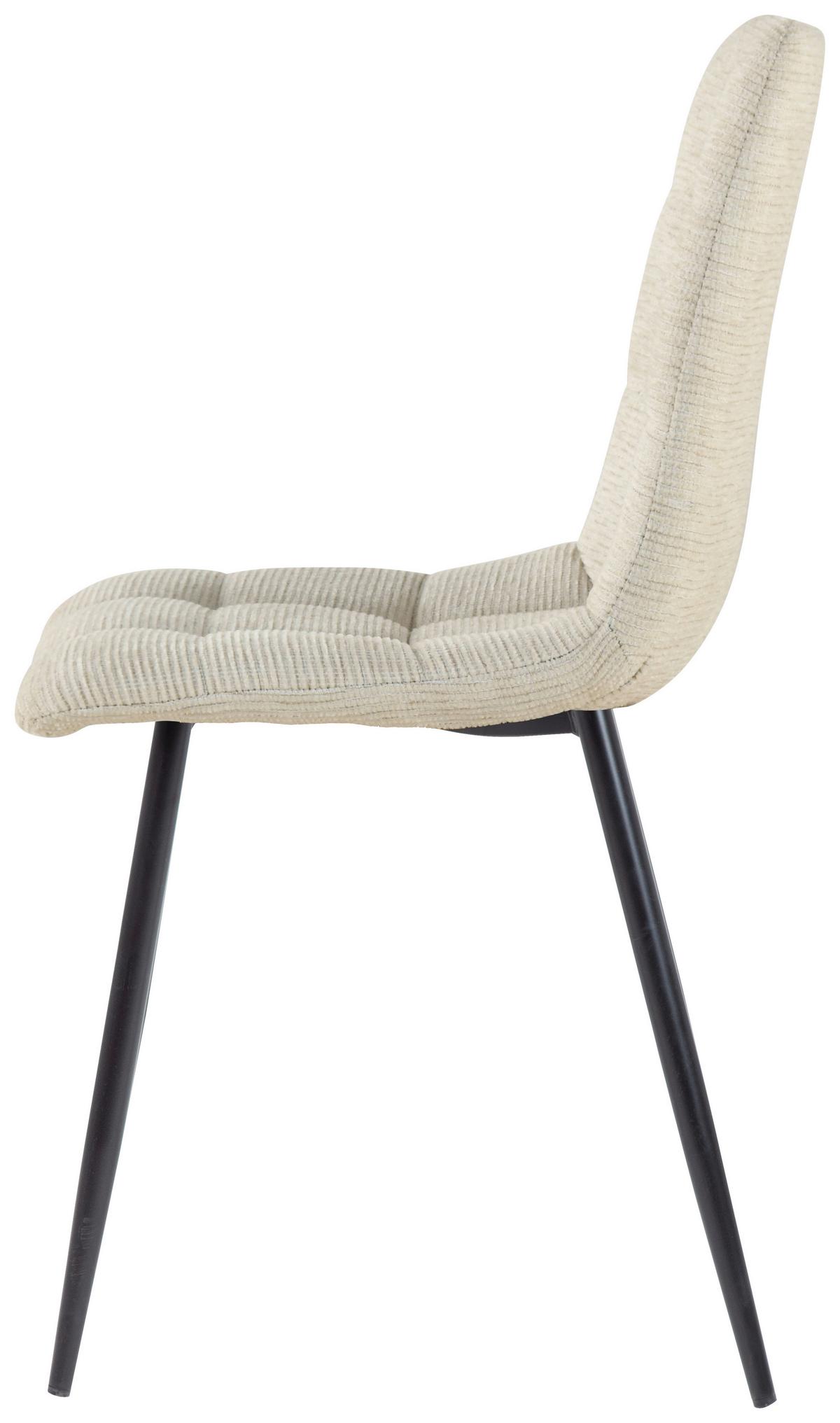 Vierfußstuhl Lech - Beige/Schwarz, KONVENTIONELL, Holz/Textil (45/88/55cm)