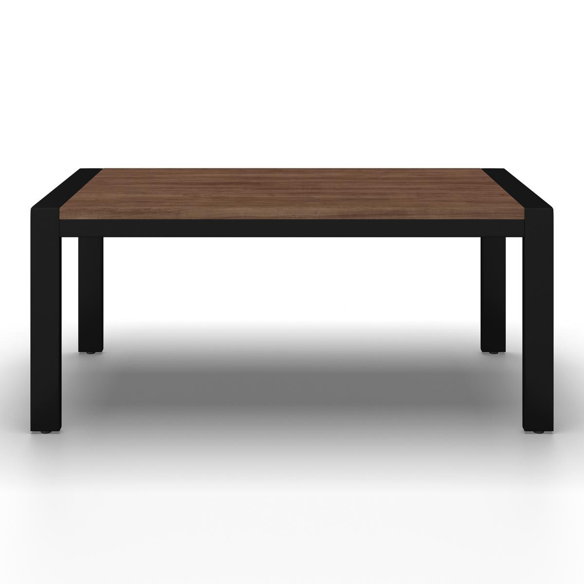 Jídelní stůl ALEYA 180, vlášský ořech - černá/barvy vlašských ořechů, Moderní, kov/dřevo (180/76/90cm) - Bessagi Home