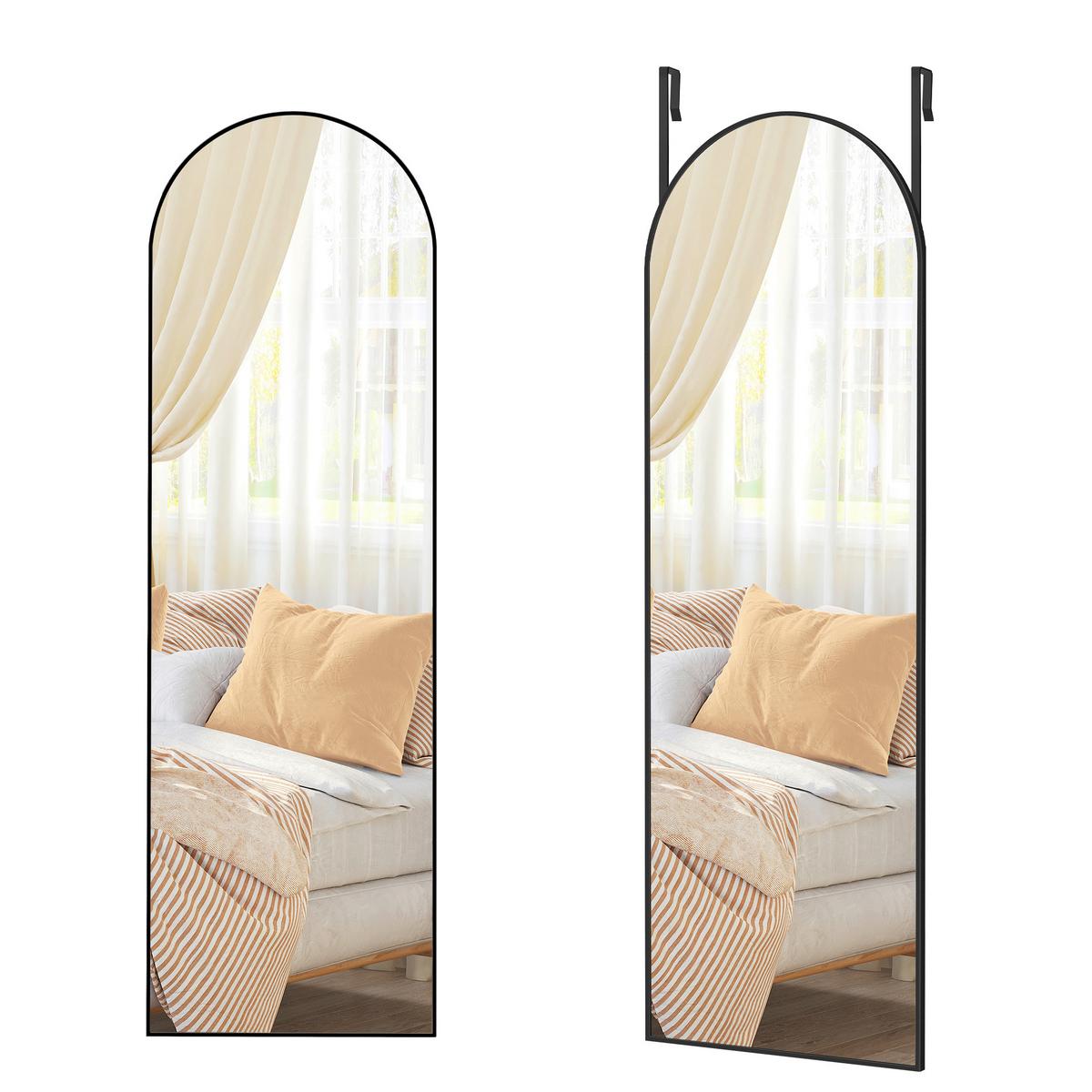 Wandspiegel Schwarz B: 40 cm - Schwarz, Basics, Glas/Metall (40/120/1,3cm)