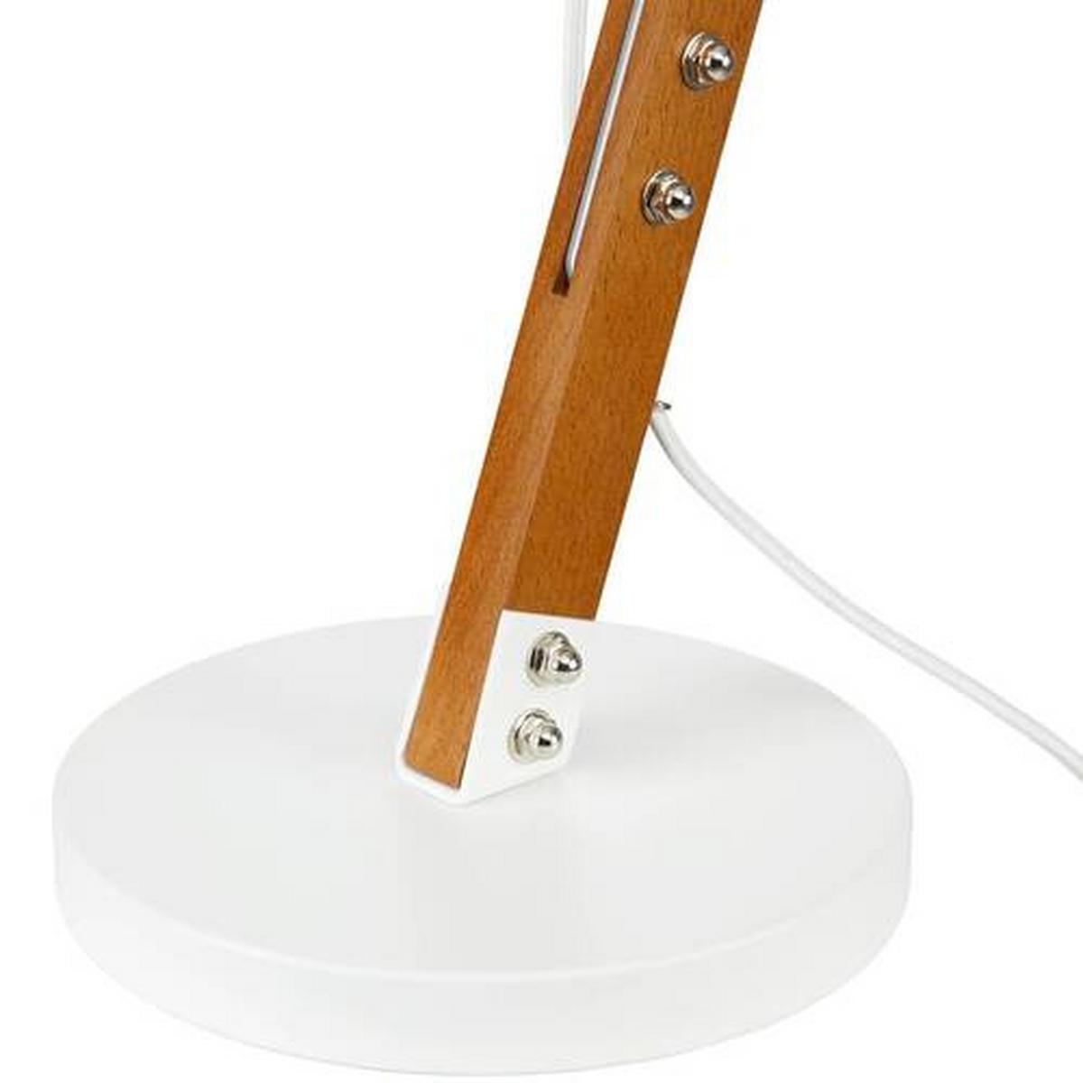Stolní lampa GEORGE max. 40 Watt - bílá, Moderní, kov/dřevo - Bessagi Home