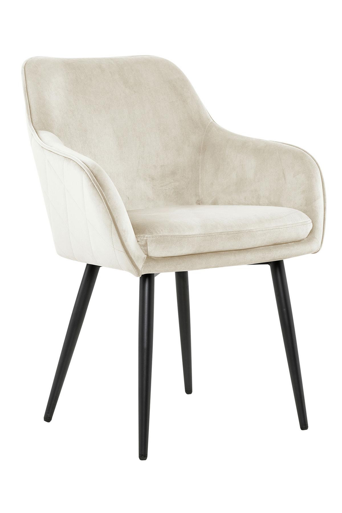 Tischgruppe Akazie Massiv/creme 6--Teilig. - Creme/Naturfarben, MODERN, Holz/Textil (240/110/76,5cm) - Livetastic