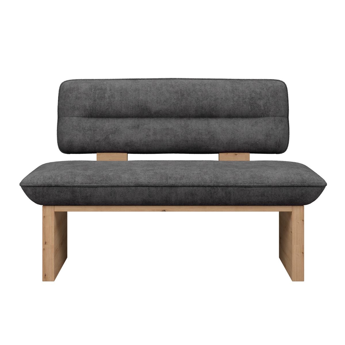 SITZBANK BELUNA II - Eichefarben/Schwarz, KONVENTIONELL, Holzwerkstoff/Textil (120/87/67cm) - James Wood
