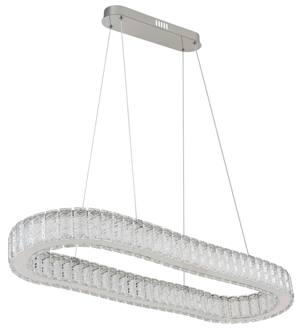 ZÁVESNÉ LED SVIETIDLO 67162-58 - priehľadné/číra, Konventionell, kov/plast (89/31/120cm) - Globo