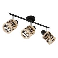 STRAHLER 81050308 MALI - Schwarz/Naturfarben, Natur, Holz/Metall (45/8,5/19cm) - Globo